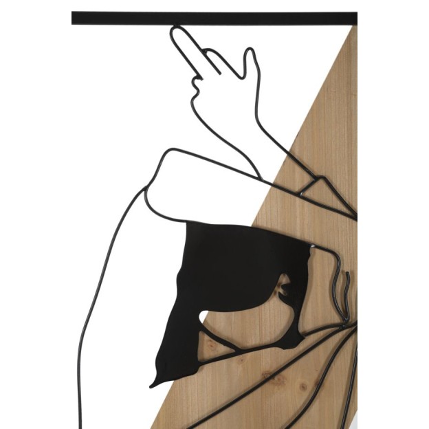 BANDA PANOU PERETE -A- FIER SI LEMN CM 50X2X90