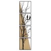 PANOU DE PERETE FIER SI LEMN SET 4 BUC 50X2X200 (50X2X50)
