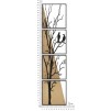 PANOU DE PERETE FIER SI LEMN SET 4 BUC 50X2X200 (50X2X50)