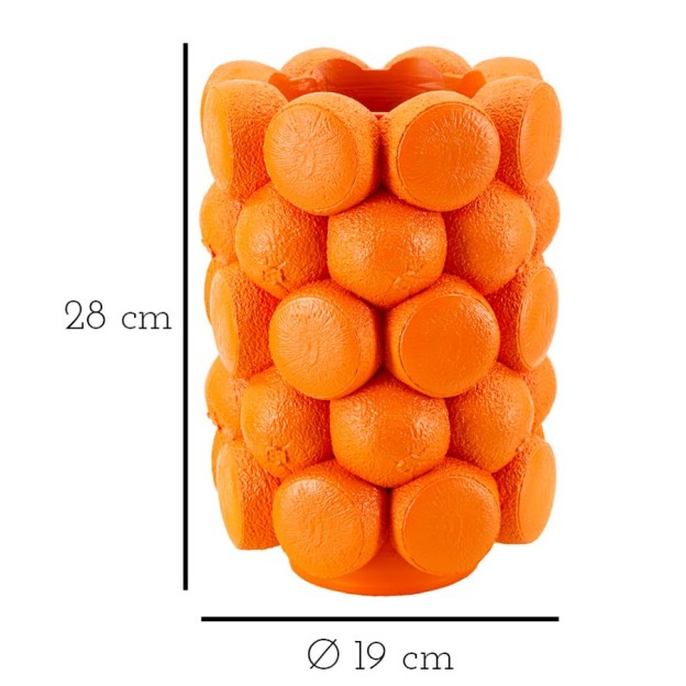 VAZA PORTOCALIU CM Ø 19X28