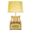 LAMPĂ DE MASĂ GALBEN DE MIJLOC DE SECOLUL CM Ø 26X46