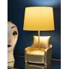 LAMPĂ DE MASĂ GALBEN DE MIJLOC DE SECOLUL CM Ø 26X46