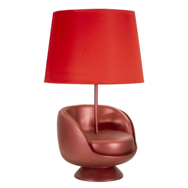 LAMPĂ DE MASA ROSIU MIJLOCUL CM Ø 26X43