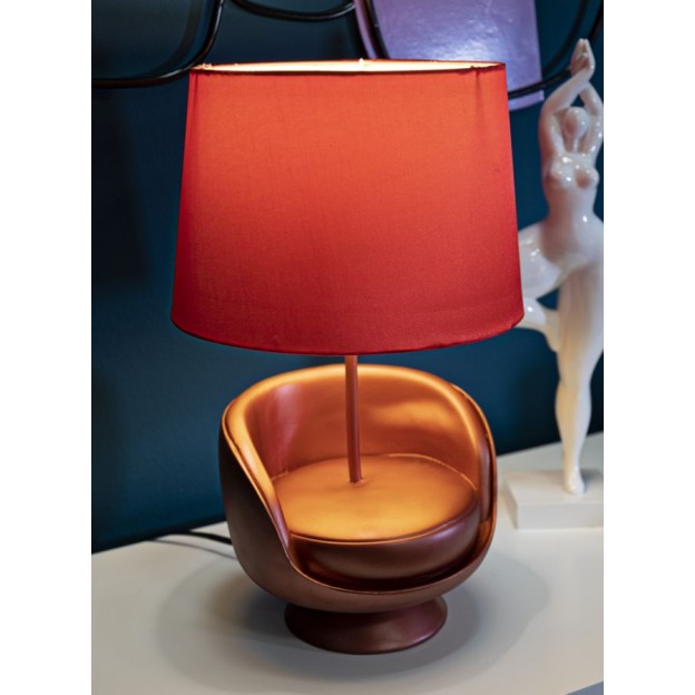 LAMPĂ DE MASA ROSIU MIJLOCUL CM Ø 26X43