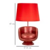 LAMPĂ DE MASA ROSIU MIJLOCUL CM Ø 26X43