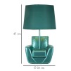 LAMPĂ DE MASA MIDCENTURY TURCOIZ CM Ø 26X43