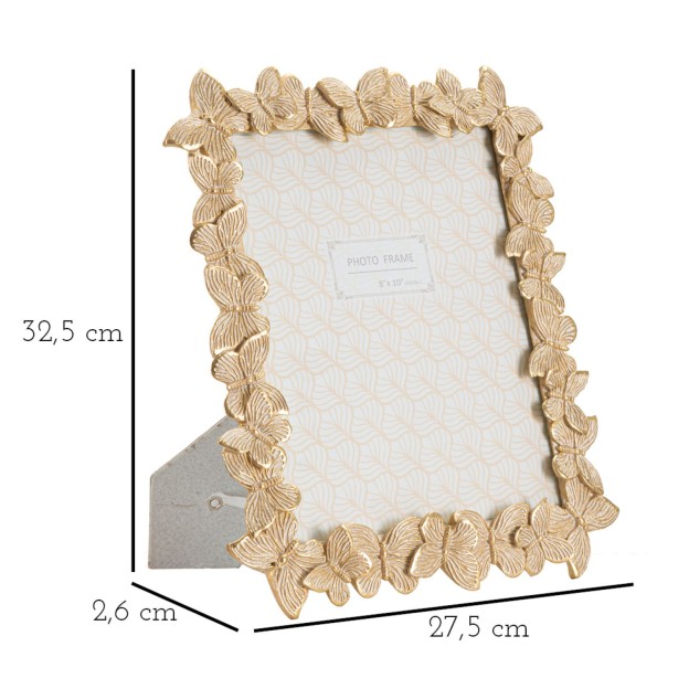 RAMA FOTO FARFALLE GLOD CM 27,5X2,6X32,5 (DIMENSIUNE FOTO INTERIOR CM 20X25)