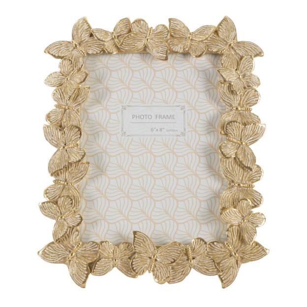 RAMA FOTO FARFALLE GLOD CM 22,3X2,3X27,8 (DIMENSIUNE FOTO INTERIOR CM 15X20)