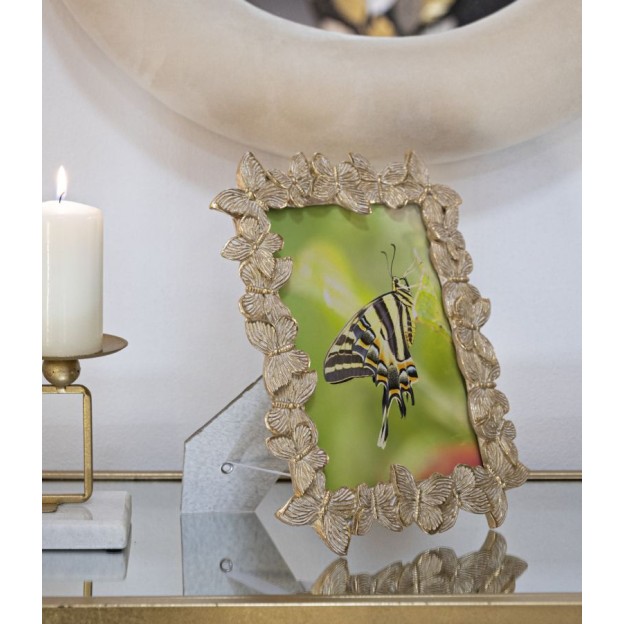 RAMA FOTO FARFALLE GLOD CM 22,3X2,3X27,8 (DIMENSIUNE FOTO INTERIOR CM 15X20)