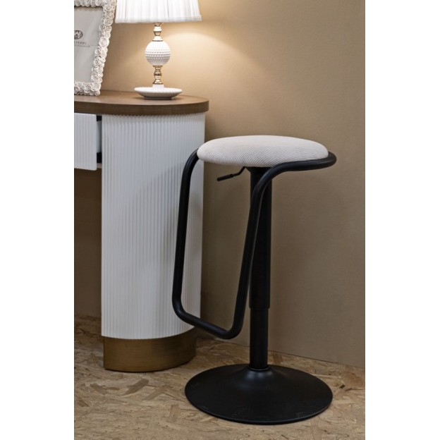 SCAUN DE BAR CU LIFT DESTINY ALB CM Ø 41X61-83