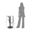 SCAUN DE BAR CU LIFT DESTINY ALB CM Ø 41X61-83