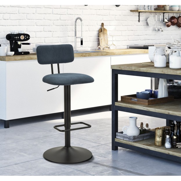 SCAUN DE BAR BLEU MARINE LIGHT 41X47,5X85-106,5(SAZ CM 61-83) SET 2BUC