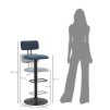 SCAUN DE BAR BLEU MARINE LIGHT 41X47,5X85-106,5(SAZ CM 61-83) SET 2BUC
