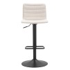 SCAUN DE BAR ÎNALT ALB 43X49,5X85,5-107(SAZ CM 61-82,5) SET 2BUC
