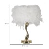 LAMPA DE MASA CARUT ALB CM Ø 25X47