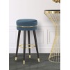 TABURET DE BAR PARIS TEAL/AUR CM Ø 35X74