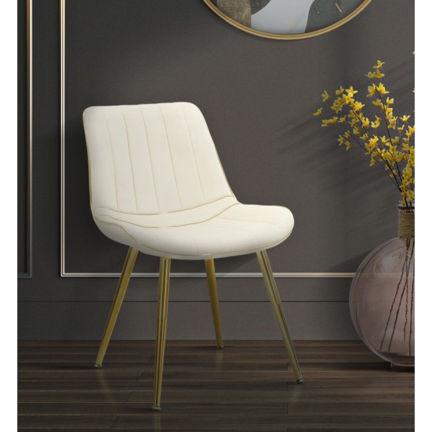 SCAUN PARIS CREMA/GOLD SET 2 PZ CM 51X59X79