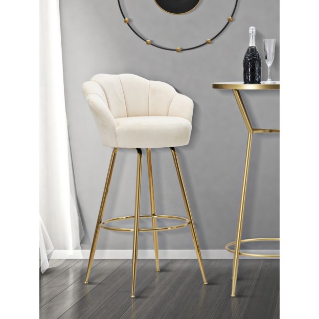 TABURET DE BAR VIENNA CREMA CM 55X53X110