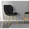 SCAUNE PARIS SPACE NEGRU/AUR SET 2 PZ CM 46X58X77