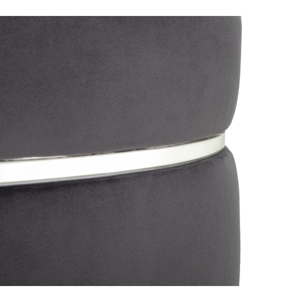 TABURET DE BAR PARIS GRIGIO/SILVER CM Ø 35X40,5