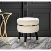 TABURET PARIS CREMA/GOLD 35X40,5
