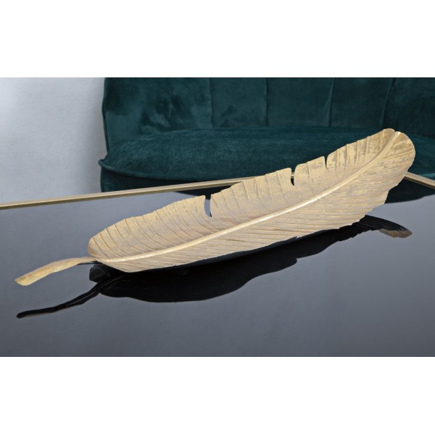 PLATOU DECORATIV LEAF GLAM -B-CM 18X2X55