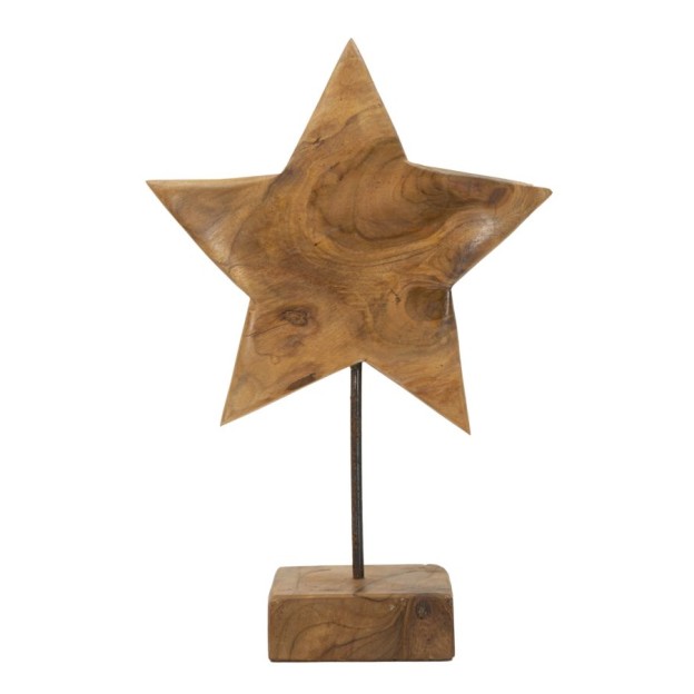 SCULPTURA STEA DIN LEMN DE TEC CM 28X1242