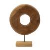 SCULPTURA DORAT DIN LEMN DE TEC 28X10X38
