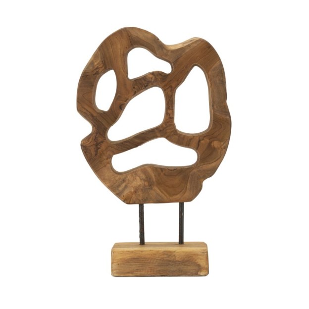 SCULPTURA LUBANG DIN LEMN DE TEC 25X10X38