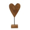 SCULPTURA  DIN LEMN DE TEC INIMA 15X10X35