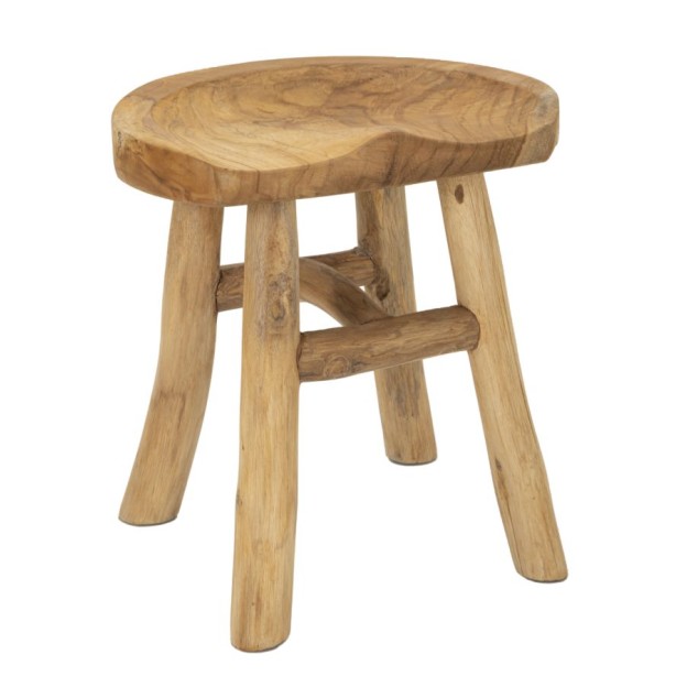 TABURET DIN LEMN DE TEC 40X32X42