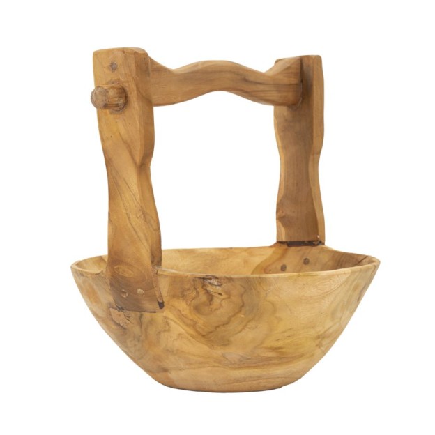 BOL CU MANER TIMBO DIN LEMN DE TEC CM 32X25X27