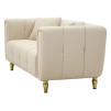 CANAPEA CU PERNE ALMA CREMA 155X81X71