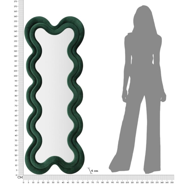 OGLINDADE PERETE MONICA VERDE CM 58X4X160