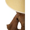 LAMPA LEMN DE TEC DA TAVOLO 35X80