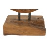 SCULPTURA MONEDA DIN LEMN DE TEC 30X1,5X40