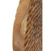SCULPTURA MONEDA DIN LEMN DE TEC 30X1,5X40
