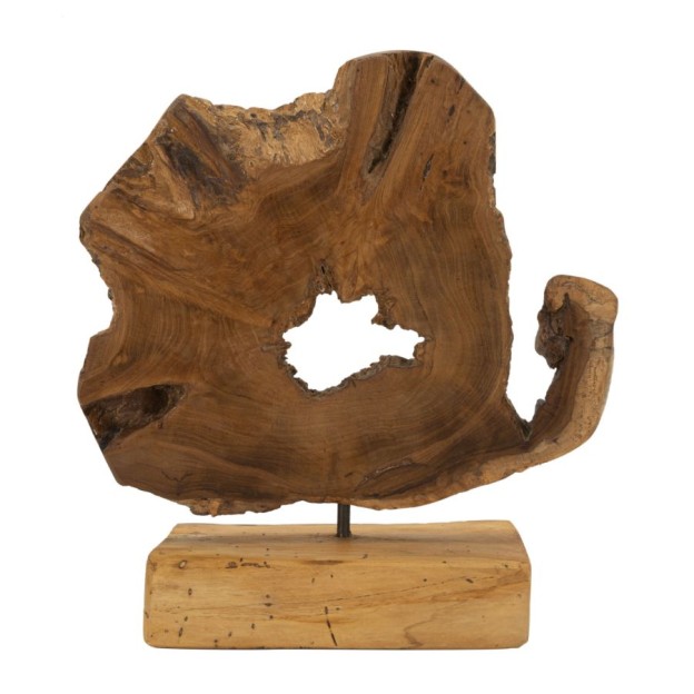 SCULPTURA DIN LEMN DE TEC 31X13X35