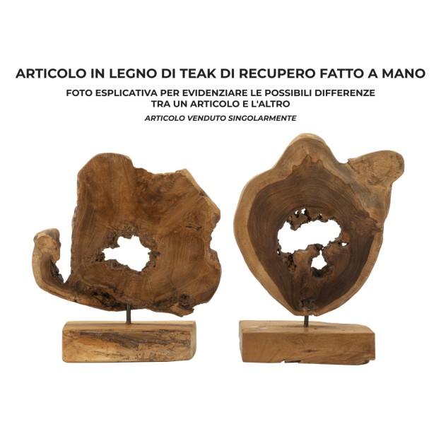 SCULPTURA DIN LEMN DE TEC 31X13X35