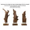 SCULPTURA DIN LEMN DE TEC AKAR 23X27X64