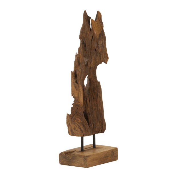 SCULPTURA DIN LEMN DE TEC AKAR 18X13X55