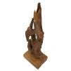 SCULPTURA DIN LEMN DE TEC AKAR 18X13X55
