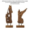 SCULPTURA DIN LEMN DE TEC AKAR 18X13X55