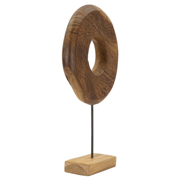 SCULPTURA  DIN LEMN DE TEC 35X10X58