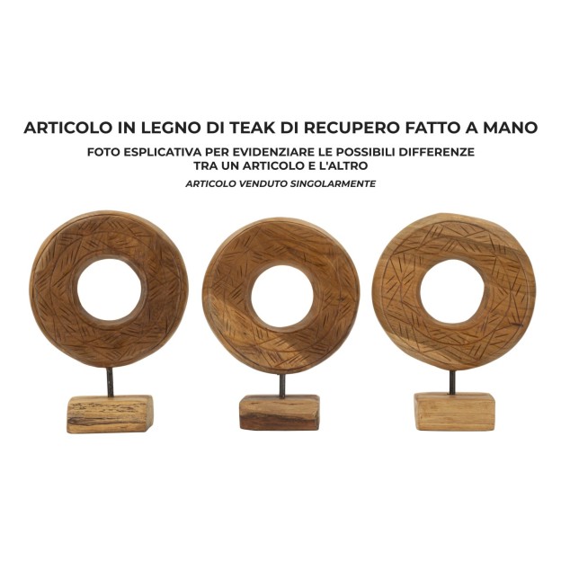 SCULPTURA DIN LEMN DE TEC 20X10X20