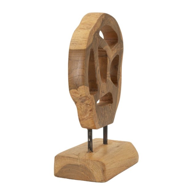 SCULPTURA LUBANG DIN LEMN DE TEC 18X10X27