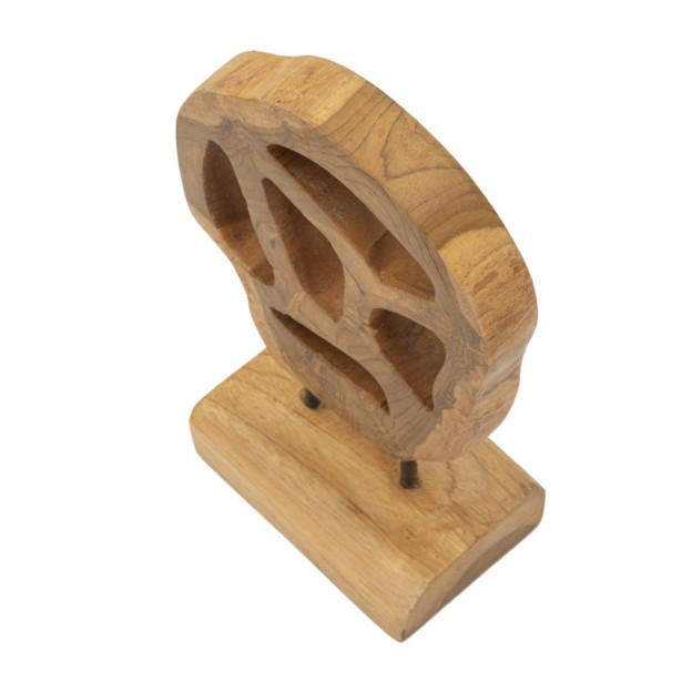 SCULPTURA LUBANG DIN LEMN DE TEC 18X10X27