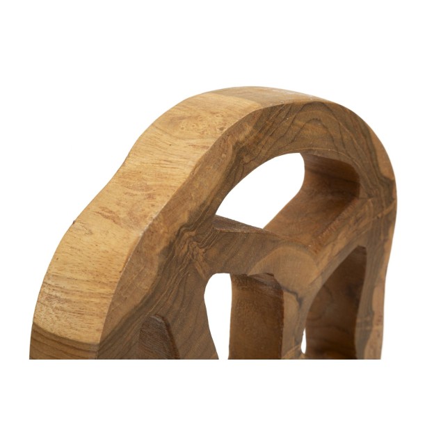 SCULPTURA LUBANG DIN LEMN DE TEC 18X10X27