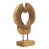 SCULPTURA  DIN LEMN DE TEC 28X10X38