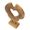 SCULPTURA  DIN LEMN DE TEC 28X10X38